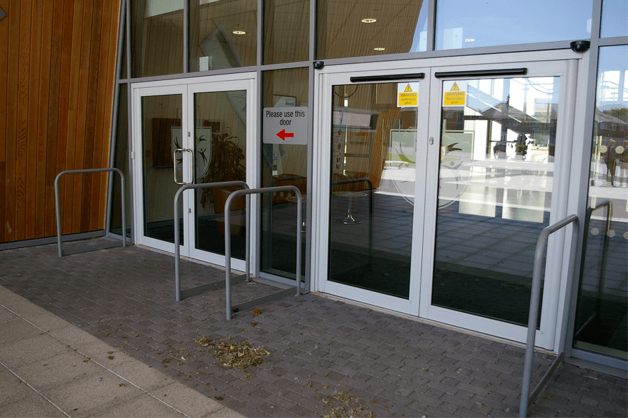 white thermal door exterior