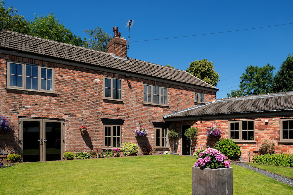 modus light oak uPVC 9 flush sash windows left side